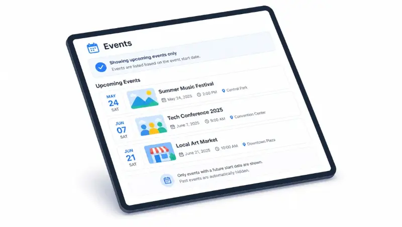 List Past or Future Events based on Start Date
